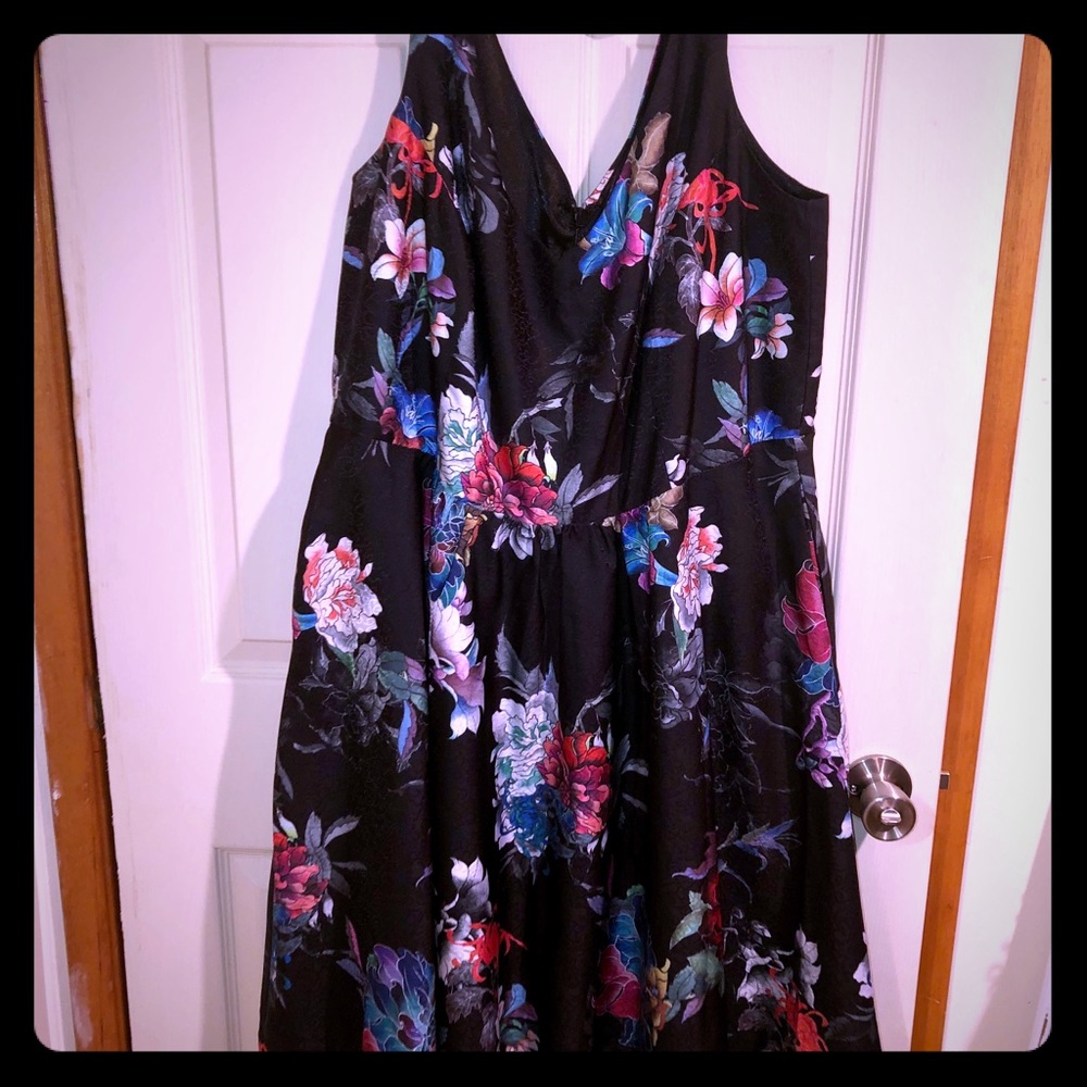 Black floral dress